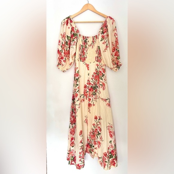 Faithfull the Brand Bronte Midi Dress Magnolia Floral Print size 4 - Picture 5 of 10